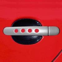 Накладки дверних ручок сріблясті з отворами thumbnail 1